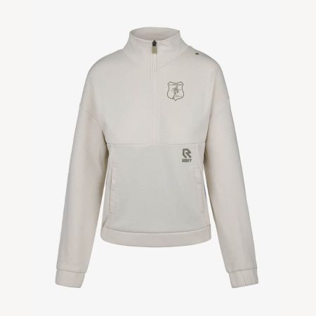 Off pitch cotton half zip (Dames) Turtle dove